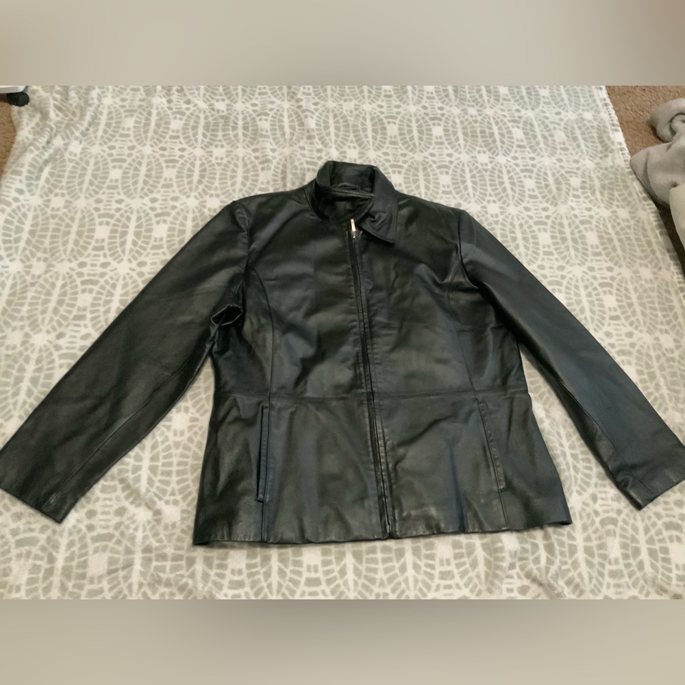 Worthingthon womens synthetic leather jacket, black, XL
